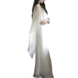 New Chinese Three-Dimensional Embroidered Dress Flowing Cloak Design Banquet Dress Dress 2026 Summer