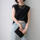 Multiplication Large Number Of Goods New High-End Collar Lace Lace Fashion Sleeveless Shirt Top Lady