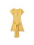 Hottie Sexy Deep V Girl Summer Slimming Waist Belt Short Dress