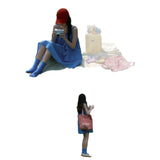 Chicly Beautiful Korean Gentle Wind Blue Belly-Shaking Age-Down Sling Dress Women's Milk Wearing Summer Skirt