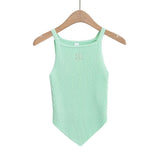 Spice Girls Summer The Same Vest Sling Flat Mouth Knit Triangle Under The Helid Elastic Slimming Bottom Thin