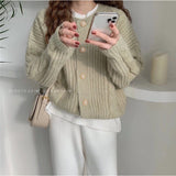 Korean Version Of The Gentle Mahjong Sweater Women's Coat 2026 Autumn And Winter New Loose Soft-Creative Knitted Cardigan Women's Clothing Trend