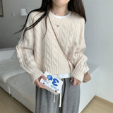 Kaning Fashion Round-Necked Jasmine Knitted Shirt 2026 Autumn And Winter New Blouse With Lazy Wind Sweater
