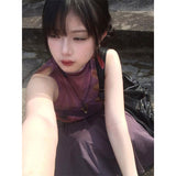 Fashion Pure Windy Sexy Sleeveless Small Vest Women Summer New Irregular Tight Slim Short Top