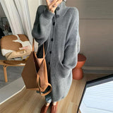 Korean Version Of The Lazy Wind In The Long Knitted Cardigan Women 2026 Autumn And Winter Atmosphere Thicker Sweater Jacket