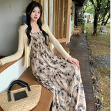 Temperament Stunning Sling Dress Summer 2025 New Holiday Style Super Xiansen Talling High-Rise Fasting Dress