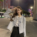 French Famous Lady Coarse Flowers, The Short Small Scented Coat Woman 2026 Spring And Autumn New Temperament Thin Open Shirt Top Woman