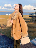 Kinetic Fur One Lamb Wool Coat Women Winter 2025 New Korean Small Thicken To Keep Warm Cotton Clothes
