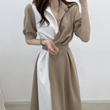 Summer New Waist Temperament French Splicing Dress Design Small Taste Style Fashion Dress