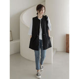 Casual Windwear Vest Women 2025 New Spring And Autumn Draw Rope Tied With A Hundred Temperament Windcoat Loose Vest Top