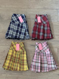 Pink Lattice Half Skirt 100 Folded Skirt Women Summer New High-Rise Thin College Wind Protection Jk Short Skirts Ins