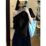 Design A Small Collar With Short-Sleeved T-Shirts For Women's Summer Korean Version Of The Loose Thin Lazy Half-Sleeved Blouse