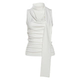 French Temperament Pure Windy Sexy V-Necked Sling Vest Women's Spring And Summer New Slimming Short Top