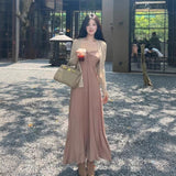 Gentle Atmosphere Feel Skinny Tective Dress Women In Early Spring Pure Desire To Slime Short Sleeves Long Skirt Dress Set
