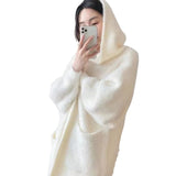 KANING Lazy Wind Long Imitation Of Stingy Autumn Coat Women 2026 New Mare Hair Knitted Sweater Opener