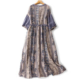2026 Summer New Blue And White Porcelain Porcelain Collar Temperament Fresh Print Dress