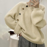 Spring And Autumn 2026 New Chic Design Sense Niche French Temperament Lazy Wind Soft Glutinous Sweater Knitted Shirt Women