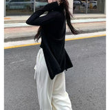 KANING Thin Lazy Wind Long Outside The Open Shirt Women 2026 Autumn And Summer Women's New Knitted Coat Top