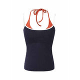Sexy Babes Splicing Fake Two Sling Vest Women Summer New Slimming Short Umbilly Clad Blouse