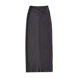 Ins Babes V-Sistered Fork Dress Girl Autumn New Personality Pit Knitted Hip Skirt Half-Dress Skirt
