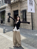 Pure Desire Alone To White Lace Lace Sling T-Shirt Women 2026 Spring And Autumn Folding Bottom Top