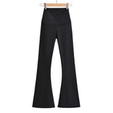 22366 New Winter Women's Wear Hair V Waist-Up Yoga Pants Casual Flared Trousers Women's Style