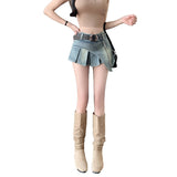 Real Shooting 2026 Pure Wind Hottie Design Elastic Denim Half Skirt Skirt
