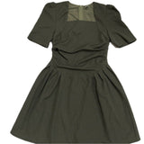 2026 Summer New Square Collar Folded Short-Sleeved Dress Small Slimmed Inside Hepburn Princess Dress