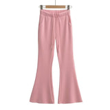 Spice Girls Hooded Back Strapped Night Running Set Horn Pants Casual Trousers Two-Piece Zipper Open Shirt