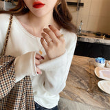 Kaning Round Collar Hooded Plus Velvet Thick Sweater Women 2026 Autumn And Winter New Solid Color Bottoming Shirt With Knitwear