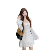 Sleeve Dress Women's New Autumn Leaning Leaning Temperament Long-Sleeved Dress