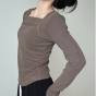 Casual Simple Style De Velvet Plus Velvet Bottom Shirt Women's Autumn And Winter Fashionable Atmosphere Slimming Inside A Solid Color T-Shirt