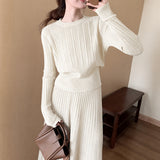 KANING Korean High-End Knitted Sweater Set 2026 Autumn Age Reduction Knitted Top Skirt Two-Piece