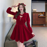 Christmas New Year Red Shawl Gold Velvet Sling Princess Dress Woman To Collect Waist Thin Suit Two Sets