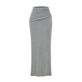 Hottie Sexy High-Waisted Hip Half-Dress Dress Pure Lust Wind Rollover Skirt Woman