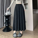 The Atmosphere Of The A-Word Skirt Women's Early Autumn New Design Sense Of High-Waisted Skirt Long Skirt