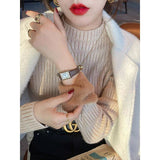 KANING Half-High Collar Plus Thick Sweater 2026 Autumn And Winter New One-Piece Knitted Knitting Shirt