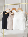 Summer Sexy Pure Desire Hand-In-Work Vest Sleeveless Short Inside And Outside Wearing A Body-Clam Umbilling Bottom Top