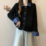 KANING Can't Afford The Ball Of Imitation Hairs, Knitted Coat 2026 Autumn New Small Smell Style Short Cardigan Top