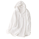 3 Color Into Hooded Sunscreen Long-Sleeved Air-Conditioning Shirt Coat Women Thin Loose 2026 Summer New Leisure Top