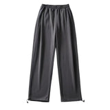 12 Color Loose Casual Foot Pants Women's Trousers Chic Dredging Sweatpants Straight Draw Rope Broad Leg Trousers Drag Floor Pants