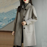 Mao This Coat Woman 2025 Autumn And Winter New Small Man Thick Korean Version Of The Long-Term Coat