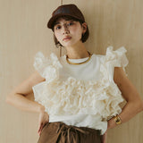 Real Shooting A Large Number Of Summer New Heavy Industry Plate Flowers Wearing French Women Cotton Shirt Breathable Women's High-End Top