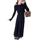 KANING Korean High-End Knitted Sweater Set 2026 Autumn Age Reduction Knitted Top Skirt Two-Piece