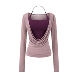 Pure Lust Wind Collar Long Sleeve Hoodie Top Yoga Sports T-Shirt Women Long Sleeves