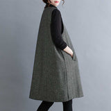 2026 Autumn And Winter Hairy Vest Vest Skirt Long Leisure Loose Large Size Bottom Skirt Woman