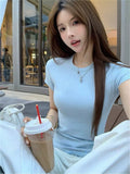 2026 New Gentle T-Shirt Girl Slimming Temperament Commuting Niche Design Sense Korean Women's Top