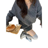 KANING Lazy Rag Knitwear Set Women's Autumn 2026 New High-Waist Shorts Sweater Two-Piece