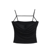 Sexy Folded Bra Pad Small Vest Women's New Elastic Sling Belt Short Top