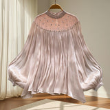 Korean Version Of The Design Of The Beautiful Flowers Fashion Tidlys Gentle Sweet Long-Sleeved Top Woman